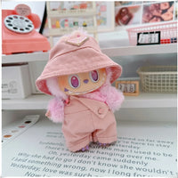 Para 15-17cm Labubu V1 V2 Idol muñeca traje sombrero monos ropa regalo Mini ropa de muñeca de peluche accesorios de atuendo