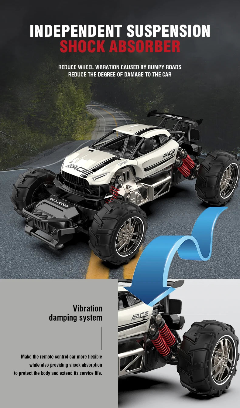 Rc Car 1/14 20Km/h High Speed Remote Control Alloy Car Off Road Crawler Climbing Truck All Terrains Toys Racing Profession Car