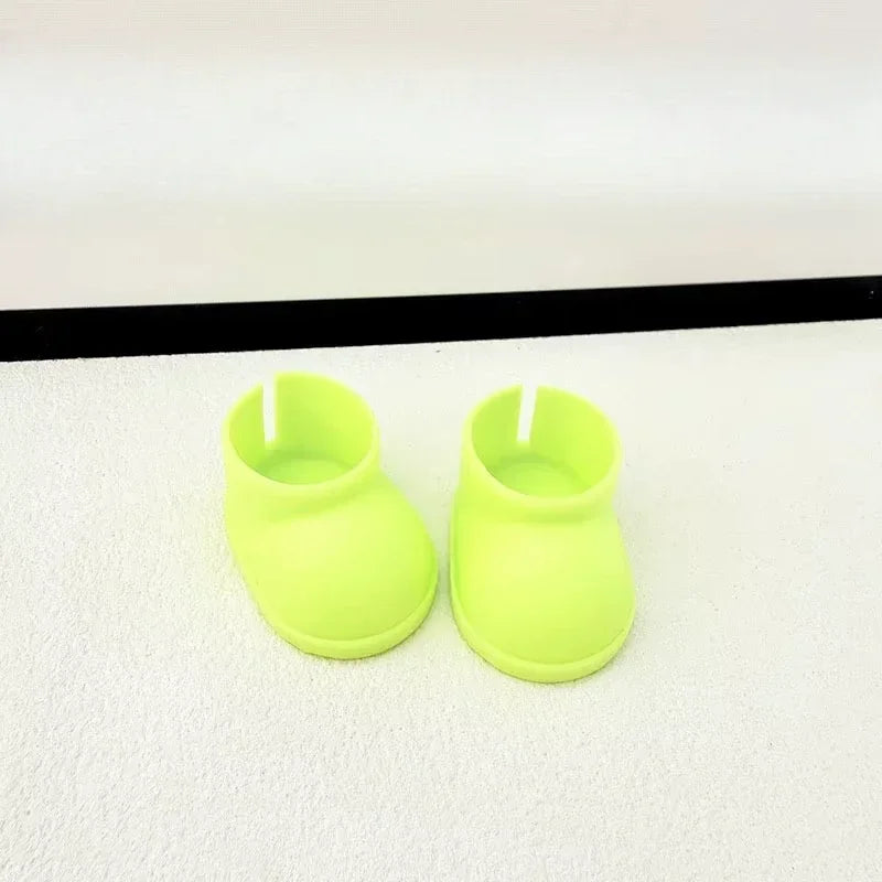 17cm Labubu V1 V2 Fashion Color Rain Shoes Raincoat 10cm Cotton Doll Cute Shoes Doll Changing Accessories