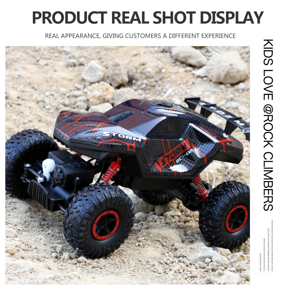 1:16 RC Car  2.4G Four Wheel Drive High-Speed Remote Control Drift Racing Car With LED Lights 4WD RC Car Model Toys for Boys Kid