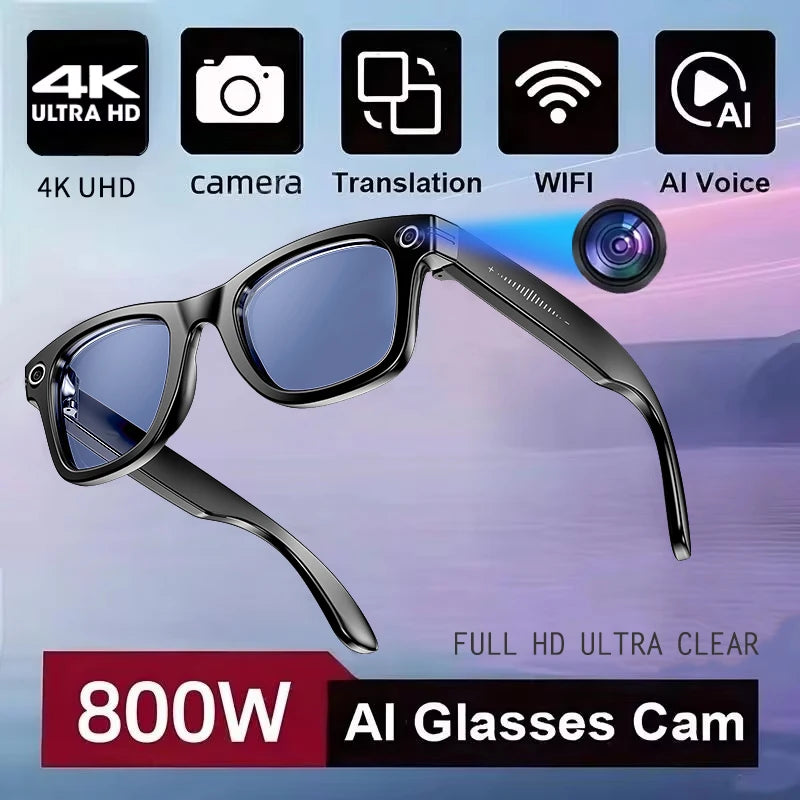 2025 Smart Glasses 32GB Memory with Camera Sunglasses Mini Camera Video Translation Bluetooth Call Anti-blue Glasses Man Women