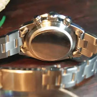 Vakuy Men's 38MM Quartz Watch Sweep Seconds Jinggong VK63A Chronograph Vintage Panda Di Men's Watch