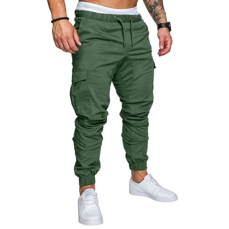 Men Pants Thin Fashion Casual Jogger Pants 2020 Streetwear Cargo Pants Men's Multi-pockets Trousers Fitness Gyms Sweatpants Mens