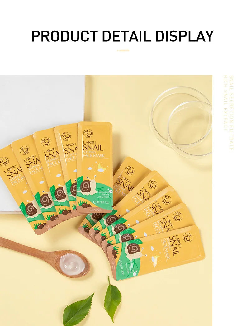 LAIKOU 7pcs Moisturizing Facial Mask Anti Wrinkle Firming Hydrating Sleeping Face Masks Face Mask Beauty Korean Skin Care