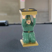 Simulated Funny Expressions Figurine Sensory Toy Ornaments Kneel Down Resin Statue Crafts Model Spoof Tray Stand Children Toys