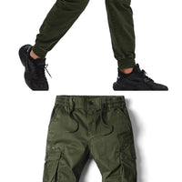 2024 New Cotton Men Cargo Pants Khaki Casual Men Tactical Joggers Cargo Multi-Pocket Fashions Black Army Trousers Work Wear