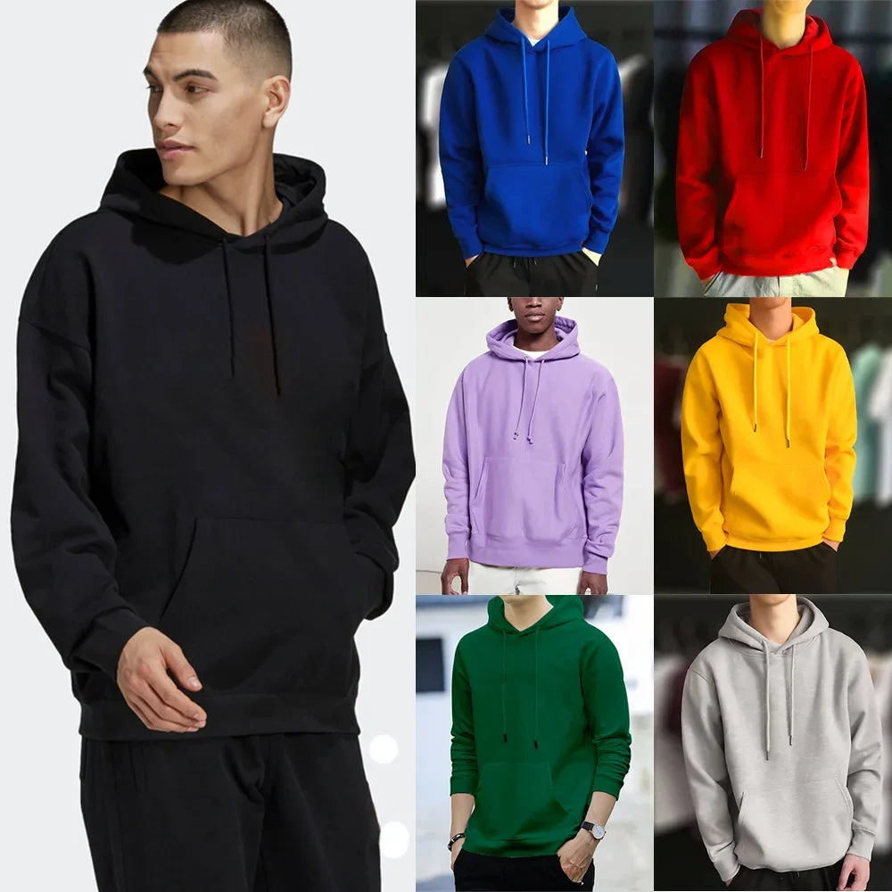 Hoodies 2024 New Men Harajuku Hooded Sweatshirts Casual All-match Pullover Streetwear Sweater Fashion Clothing Sweatshirt Hoodie