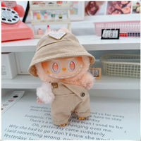 Para 15-17cm Labubu V1 V2 Idol muñeca traje sombrero monos ropa regalo Mini ropa de muñeca de peluche accesorios de atuendo