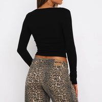 Womens V Neck Button Down Henley T Shirts Y2K Slim Fit Long Sleeve Crop Tops Basic Casual Going Out Tee Shirts