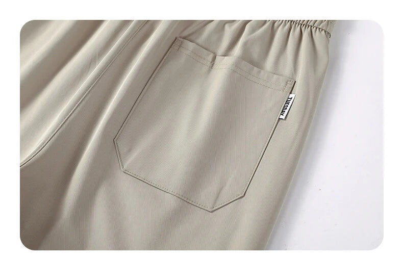 Summer Men's Elastic Waist Casual Pants Drawstring Jogger Pants Sports Wear Running Sweatpants 5XL