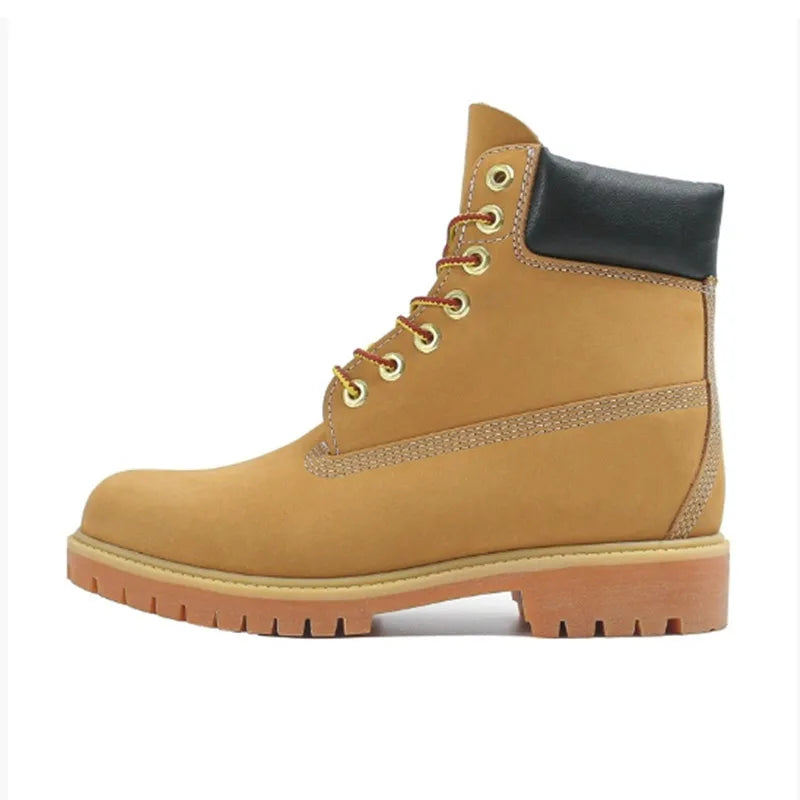 Brand Cow Leather Outdoor Boots For Men  Casual Couples Boots Fashion Breathable Military Boots