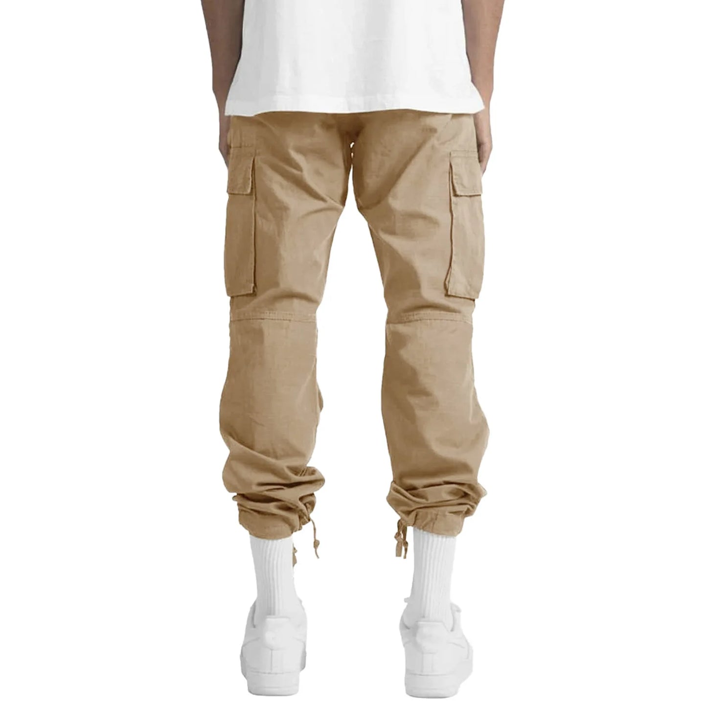 New Summer Men's Work Pants European and American Independent Station Foreign Trade Drawstring Multi-pocket Casual Trousers