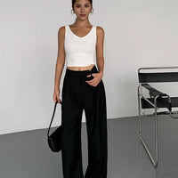 Multicolor Office High-waisted Wide-leg Suit Pants Women's 2025 Autumn Loose and Drape Casual Straight Mopping Trousers