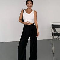 Multicolor Office High-waisted Wide-leg Suit Pants Women's 2025 Autumn Loose and Drape Casual Straight Mopping Trousers