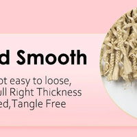 20inch Synthetic Cornrow Braided Wigs Half Braids Half Bohemian Wig 613# for Black Women Knotless Fashion Wig Sytlish