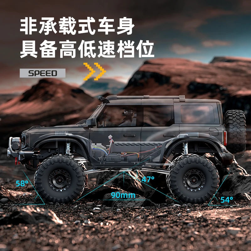 RC Car 1/10 HB RTR  Remote Control Vehicle 2.4G Full Proportional Rock Crawler LED Light 4WD Off-Road Climbing Truck Toys Gifts