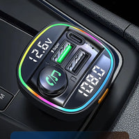 Bluetooth 5.0 FM Transmitter Handsfree Car Radio Modulator MP3 Player With 22.5W USB Super Quick Charge Adapter for Car