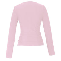 Women's Long Sleeve Tops Casual Scoop Neck Ribbed Knit Slim Fitted Basic Tee Shirts Trendy Spring Outfits