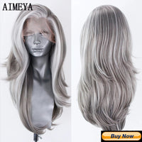 AIMEYA Yellow Hair Cosplay Synthetic Lace Front Wigs for Women Long Loose Wave Wig Free Part Heat Resistant Fiber Synthetic Wig