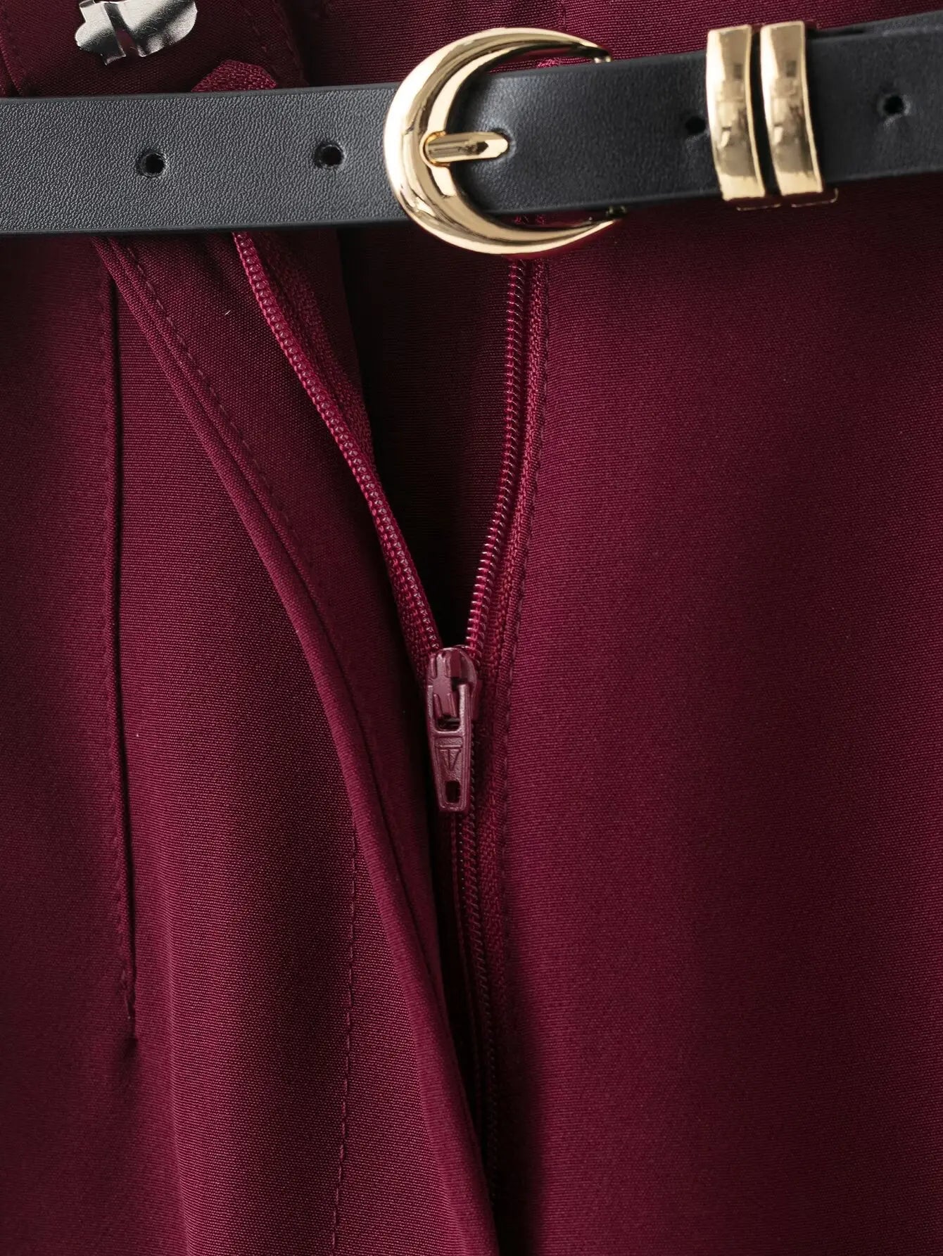 Faionable High Waist Belted Straight Leg Pants Women's Slim Fit Casual Autumn New Arrival Street Sle Polyester Fiber