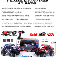 RC Car for Kids, 4WD Buggy Alloy, High Horsepower, Climbing, Rechargeable, Drop Resistant, Toys for Boys, Racing
