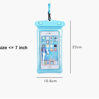 Waterproof Swimming Mobile Phone Cases Macron AirBag Hanging Neck Cases Diving Skiing Universal Phone Bag for All Phones 7 Inch