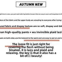 High Waist Wide Leg PU Leather Pants Women's Suit Casual Floor Length Trousers Autumn Winter New Style Loose Fit Long Pants