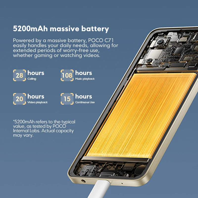 POCO C71 Global Version UNISOC T7250 processor 32MP AI dual camera Immersive 6.88” display 15W fast charging AI face unlock