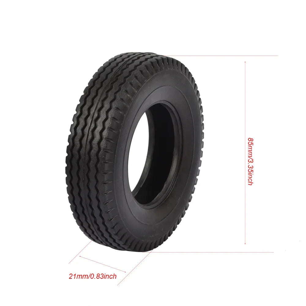 RC 1/14 Rubber Trailer Car Tires for 1:14 Tamiya Tractor Truck RC Climbing Trailer Car 1PCS