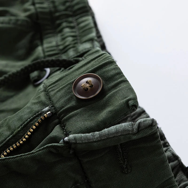 Spring and autumn trendy Cargo pants for men, slim, leggings, ruffian and handsome trousers, American multi bag pants, outdoor v