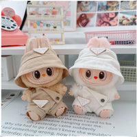 Para 15-17cm Labubu V1 V2 Idol muñeca traje sombrero monos ropa regalo Mini ropa de muñeca de peluche accesorios de atuendo