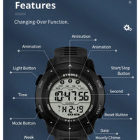 Upgrade Movement Digital Watches For Men Waterproof 50M SYNOKE 9813 Sports Watch Men Big screen Easy to Read reloj hombre