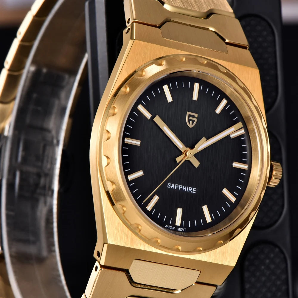 PAGANI DESIGN 2025 New Thin 7mm Fashion Men Quartz Watch V2 Stainless Steel Sapphire 10Bar Waterproof  C3 reloj hombre