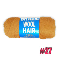 70g/ball Brazilian Wool Hair Yarn for Braiding Synthetic Artificial Senegalese Twisting Wig Hair Attachment Knitting Salon