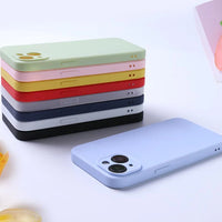 Liquid Silicone Phone Case for iphone 15 14 13 12 mini 11 16 Pro X XR XS Max 15 Plus Shockproof Soft Back Cover Cases
