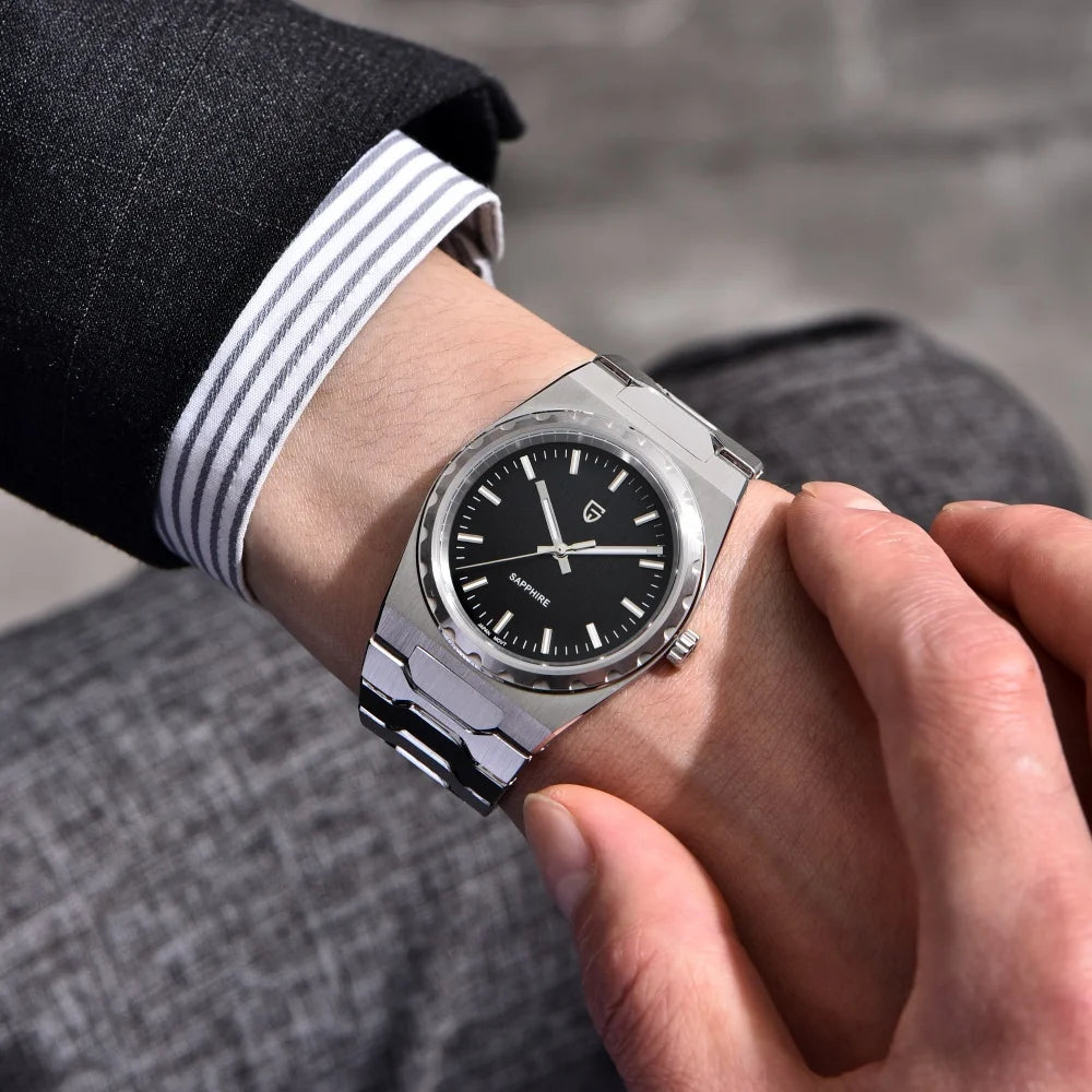 PAGANI DESIGN 2025 New Thin 7mm Fashion Men Quartz Watch V2 Stainless Steel Sapphire 10Bar Waterproof  C3 reloj hombre