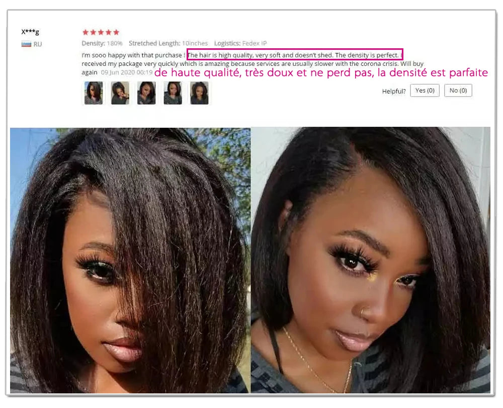 Kinky Straight Short Bob Human Hair Wigs for Women 13x4 Transparent Lace Frontal Peruvain Remy Hair Soft Yaki Straight Bob Wig