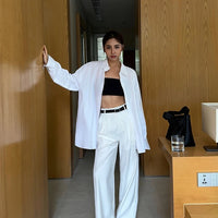 Multicolor Office High-waisted Wide-leg Suit Pants Women's 2025 Autumn Loose and Drape Casual Straight Mopping Trousers