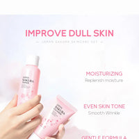 LAIKOU Sakura Kit Skin Care Sets Moisturizing and Reducing Fine Lines Cleansing Pore Product 5-Piece Korean Christmas Gift Set