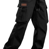Men's new multi pocket workwear pants, European and American high street trendy brand retro casual leggings, men's
