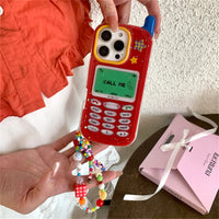 Funny 3D Mobile Phone Case For iPhone 16 Pro 15 14 13 Pro Max Protective Cover Fashion Cute Cases with Chain Funda