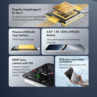 POCO F7 5G Global Version Smartphone Snapdragon® 8s Gen 4 6500mAh Battery 6.83" 1.5K AMOLED 50MP Camera OIS NFC 90W HypeCharge