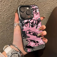 Personalized English Writing Lip Phone Case For IPhone 16 Cases For IPhone 15 14 13 12 11 Pro Max Cover Case Funda Bumber Coque