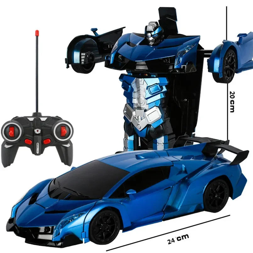 Electric RC Car 2 In 1 Transformation Robots Sports Vehicle Model Robots Boys Toys Remote Cool RC Deformation Cars Kid Toy Gifts