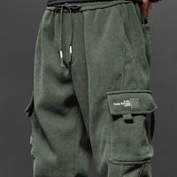 Spring Autumn New Style Elastic Waist Casual Pants for Men Stretch Straight Drawstring Harem Jogging Sports Long Pants Male