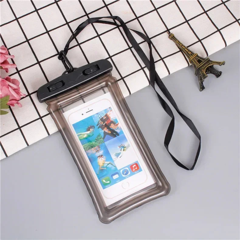 Waterproof Swimming Mobile Phone Cases Macron AirBag Hanging Neck Cases Diving Skiing Universal Phone Bag for All Phones 7 Inch