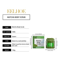 Sea Salt Body Scrub Cleansing Pores Purifying Remove Dead Skin Improve Dry Rough Skin Smoothing Exfoliating Green Tea Scrub 100g