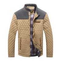 Men's Jackets Winter Warm Bomber Quilted Coat Lightweight Business Casual Button Down Clothing Waterproof Warm Jackets US Size
