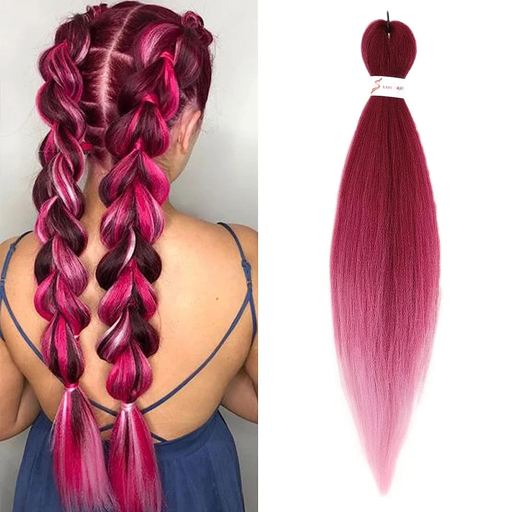 Braiding Hair Pre-stretched 26Inch Hair Extensions for Afro Crochet Braids Synthetic Fake Hair DIY Multi-Color Optio Jumbo Braid