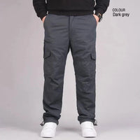 Men's Winter Cargo Pants Double Layer Fleece Warm Thick Camouflage Tactical Cotton Long Trousers Men Baggy Casual Cotton Pants